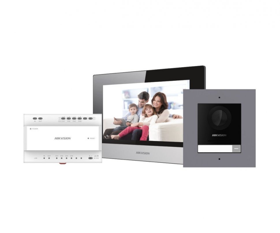 Комплект домофонии Hikvision DS-KIS702-P(B)