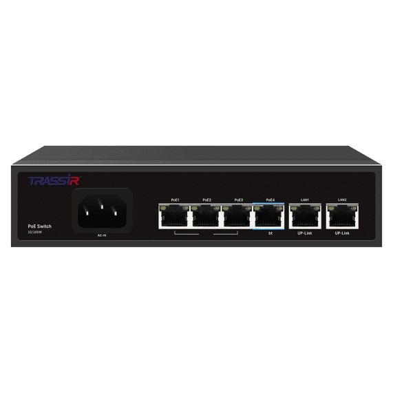 Коммутатор TRASSIR TR-NS1206-65-4PoE
