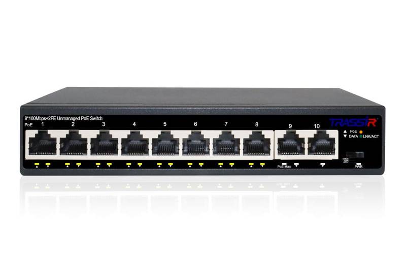 Неуправляемый  коммутатор TRASSIR TR-NS1110-105-8POE